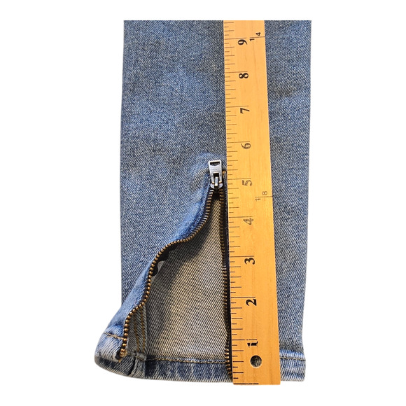 AllSaints Jeans Womens 30 Blue Grace Ankle Zip Mid Rise Ankle Skinny Urban Y2K - Picture 15 of 15
